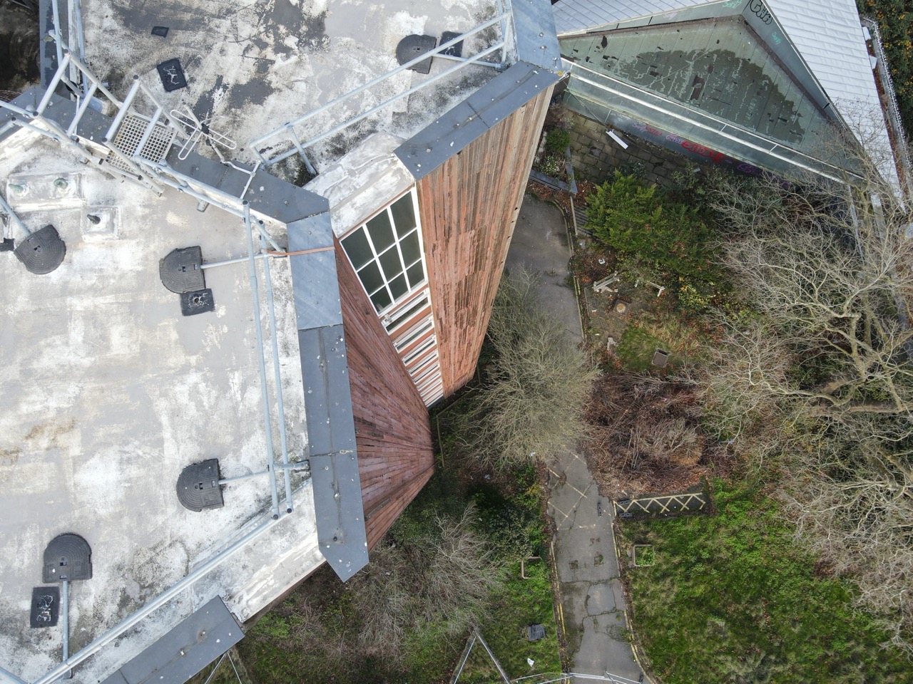 The Lodge at Crystal Palace photographed during dramatic light conditions.